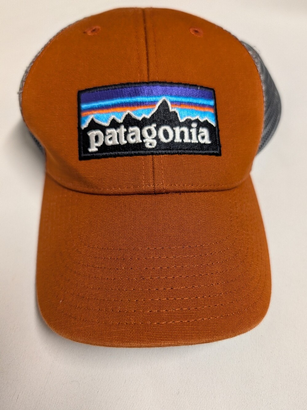 Patagonia Rust Orange Trucker Hat with Logo Patch
